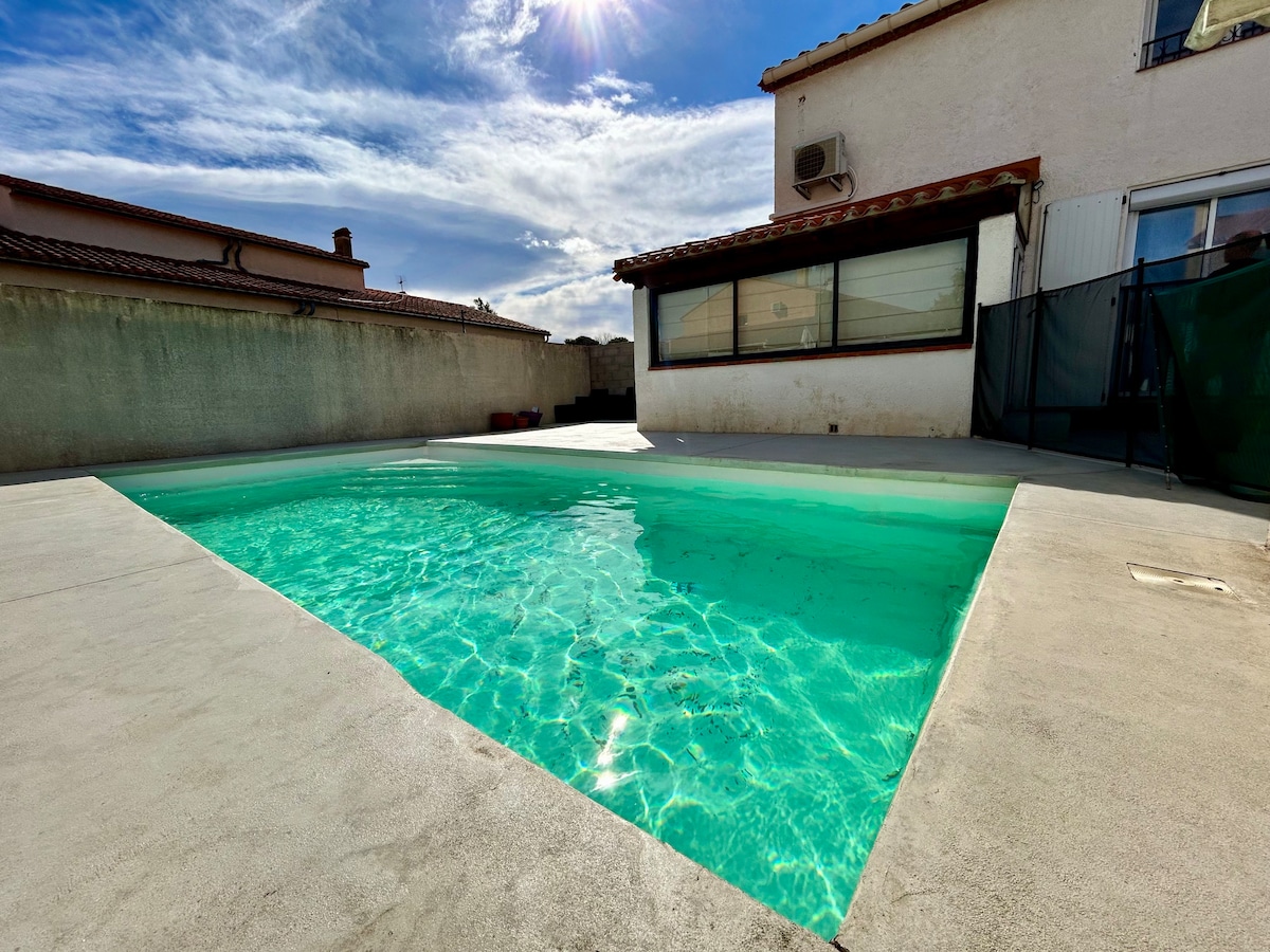 Maison familiale+piscine privée