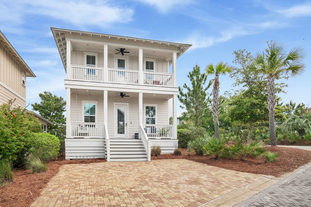 Tiki Tides on 30A!  Brand New Golf Cart included.