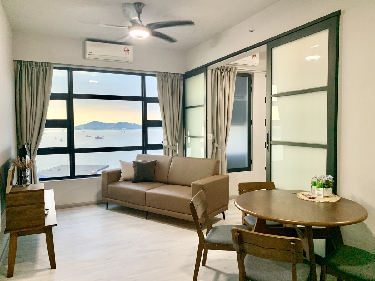 Deco Home 21# Sea View 2BR @Jesselton Quay