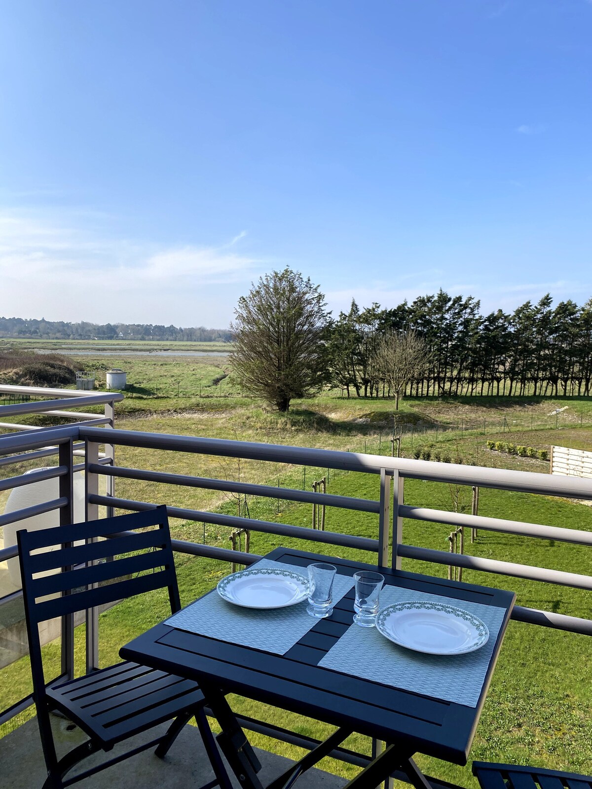 Vue sur  Canche, proche du Touquet,