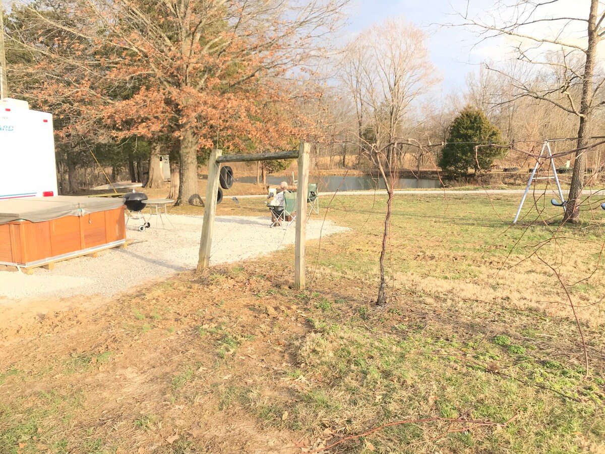 Barn lot camping