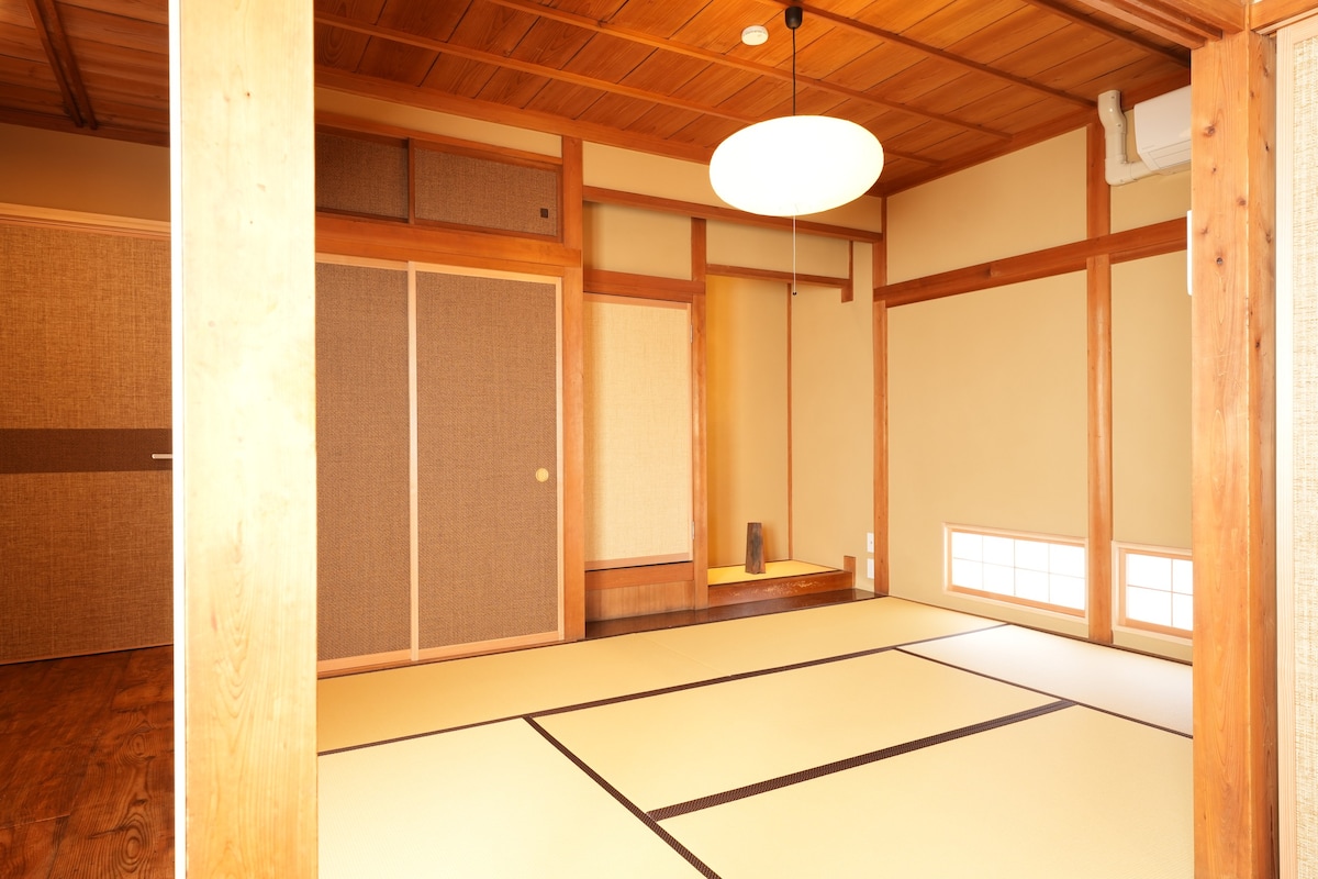 Ryokan-style Hinoki woodbath near Old town 3people