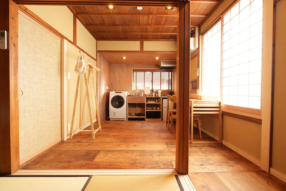 Ryokan-style Hinoki woodbath near Old town 3people