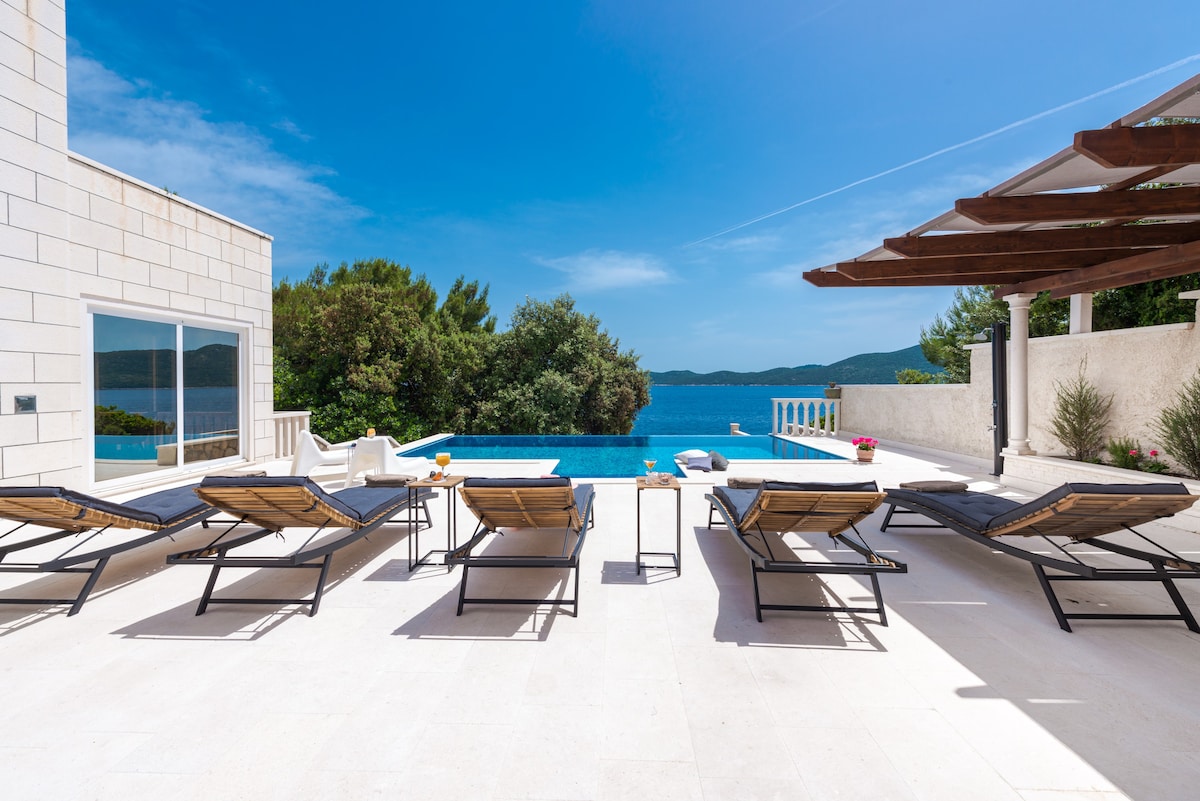 Ragusea别墅，靠近Dubrovnik私人海滩和泳池