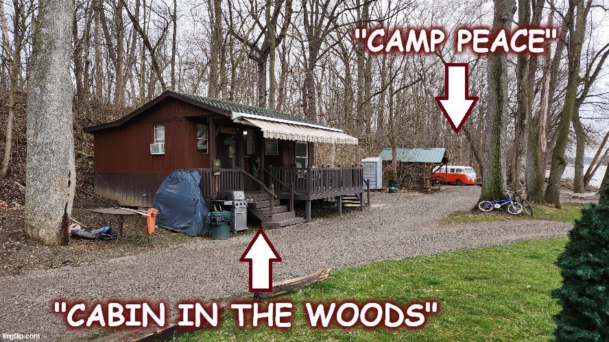 2 cabins, a vw bus & a hot tub!