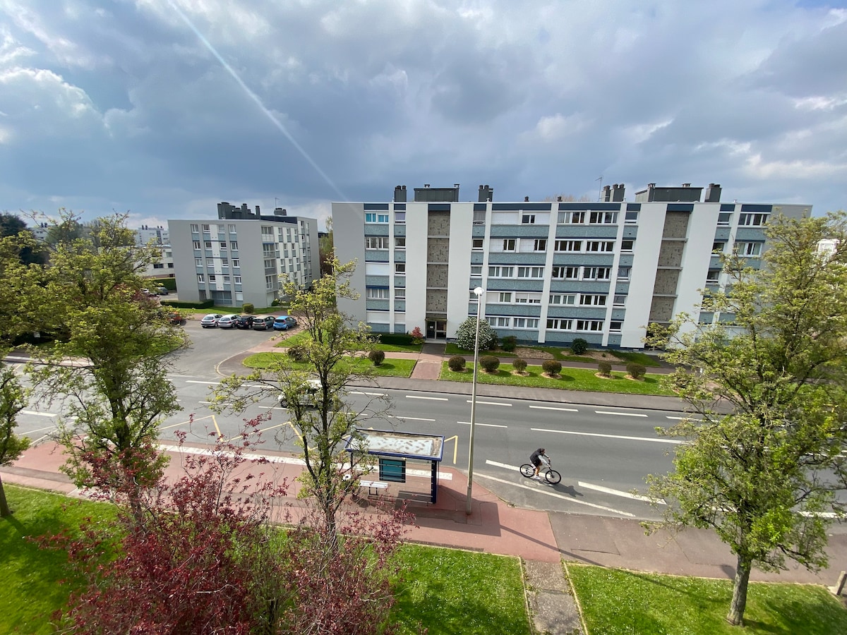 Grand appartement pour 8 à Mont-Saint-Aignan