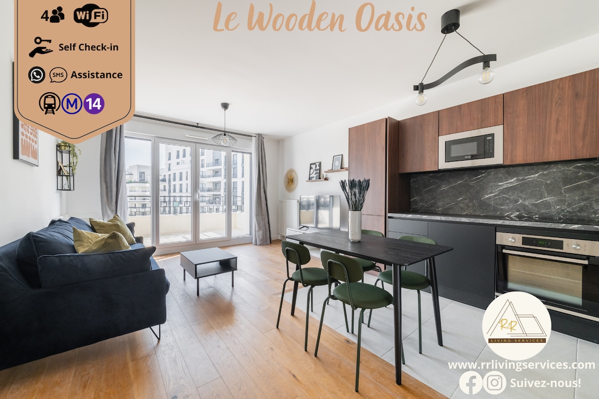 Le Wooden Oasis - spacieux T2 aux portes de Paris