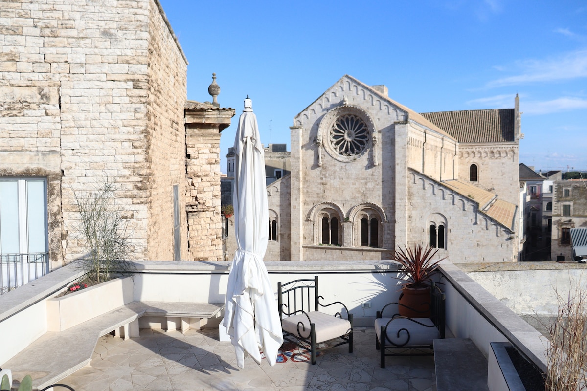 Terrace in the heart of Bitonto's ancient center