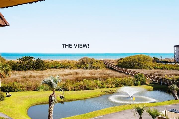 Huge Ocean View! 65" TV Pickleball GYM Tennis BAR