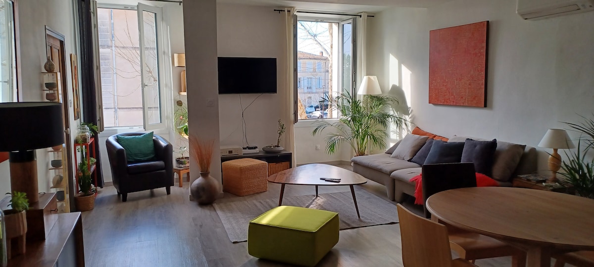 Appartement traversant lumineux et confortable