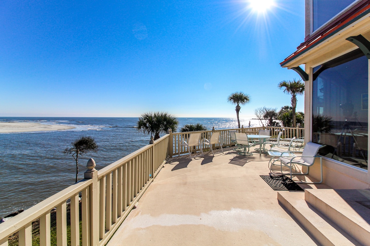 Large East Beach Home W/ Pool & Oceanfront Dock