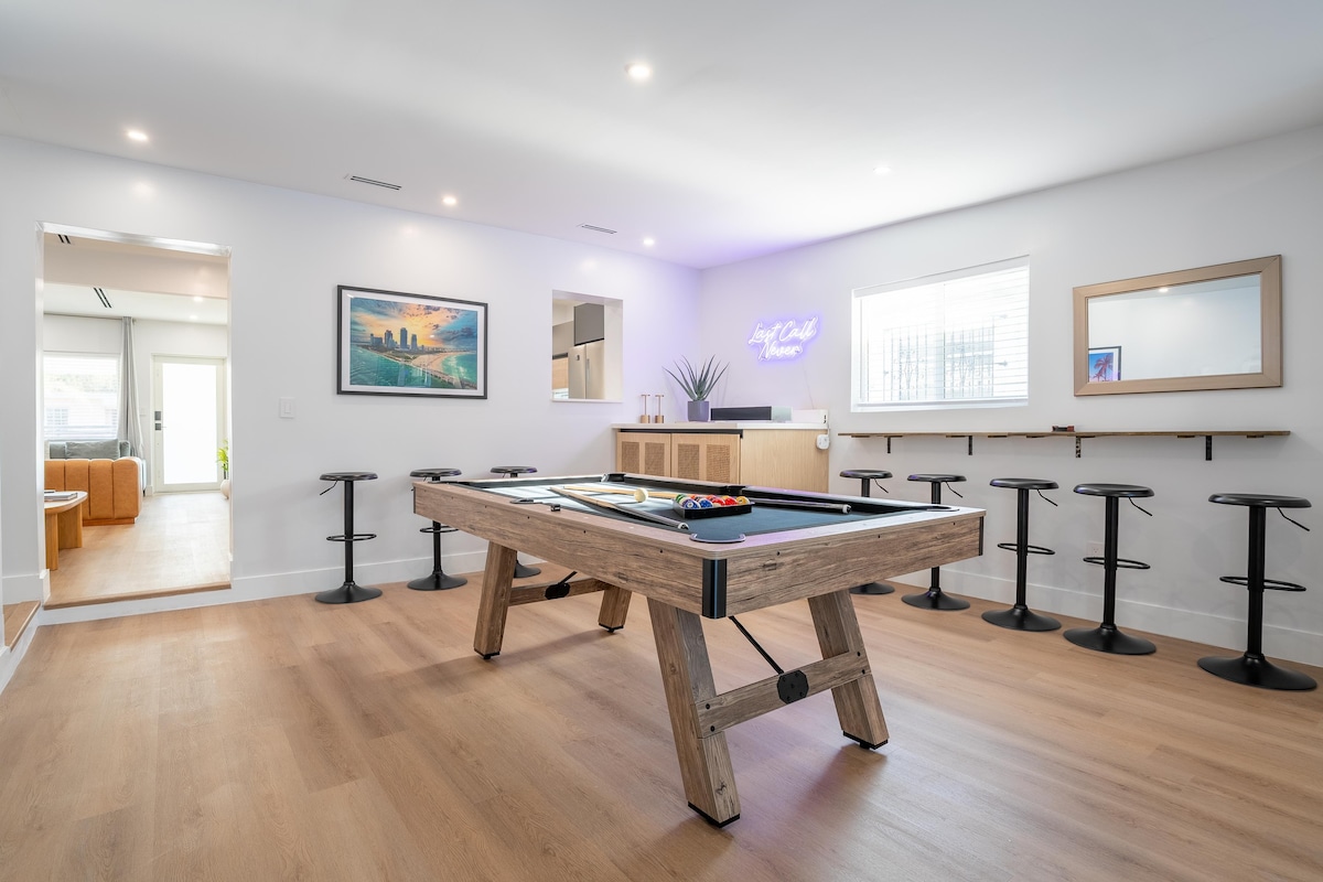 5BR HotTub|PoolTable|MiniGolf 7 min to Wynwood