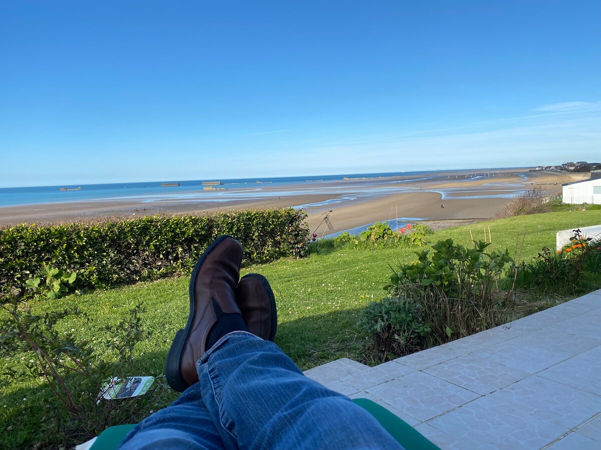 vue sur les pontons Arromanches