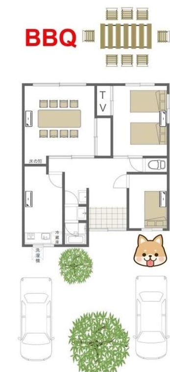 ＊風乃家＊距離南紀白濱IC 2分鐘、可攜帶寵物、有燒烤設施、有免費停車場