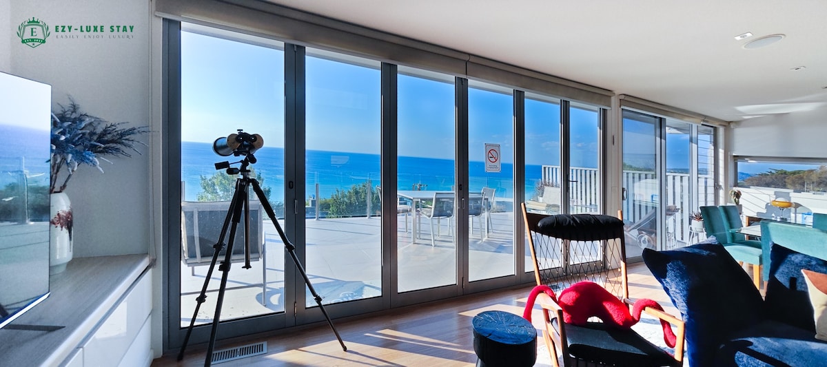 Mornington Ocean Views w/ private stage 5BR Haven
