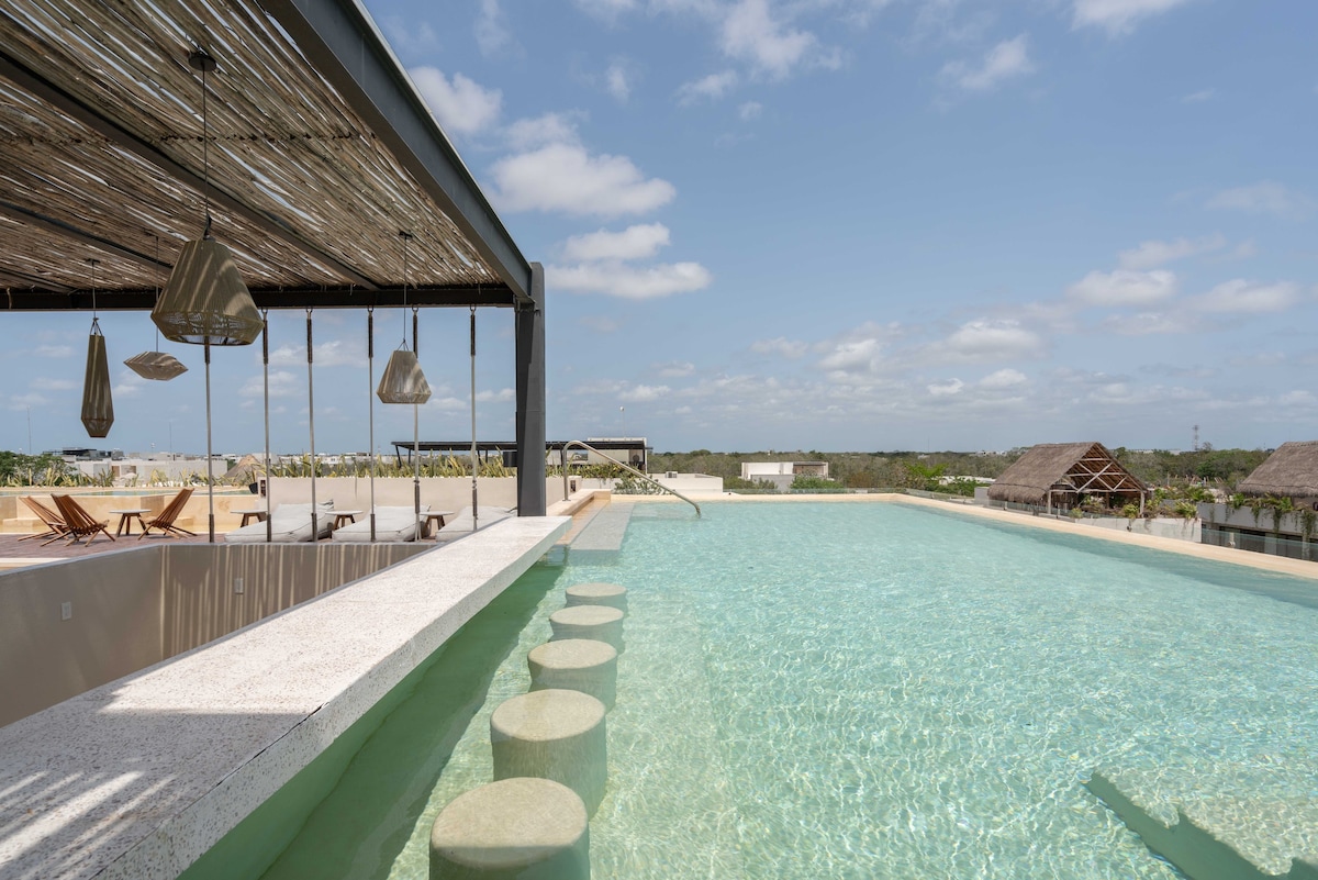 Stylish Apartment W/Rooftop Pool