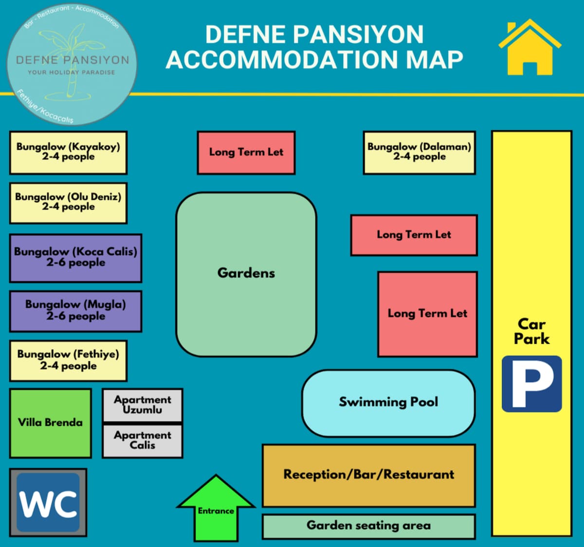 Defne Pansiyon - Bungalow (Mugla) 2+1