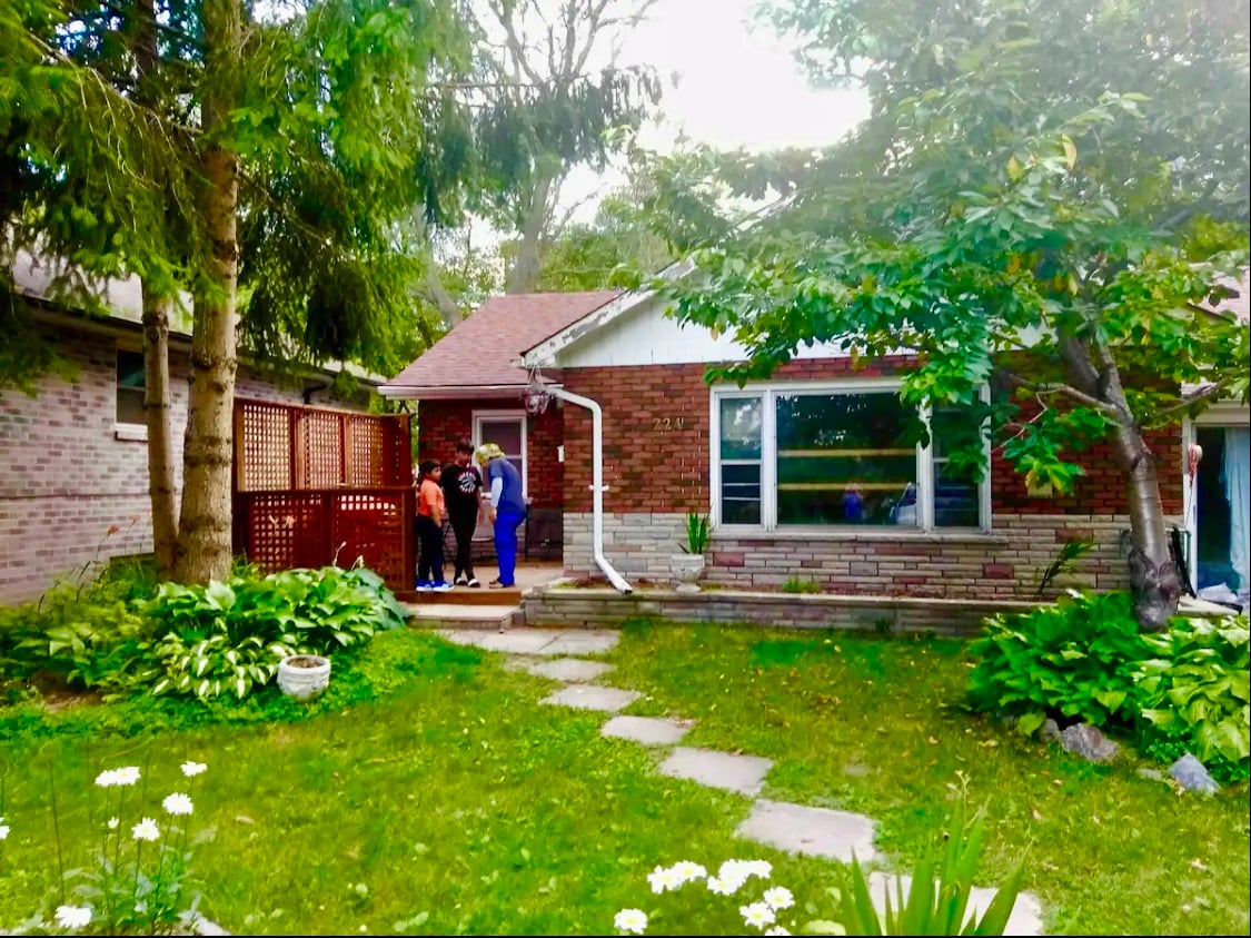 Tiny home in the backyard garden