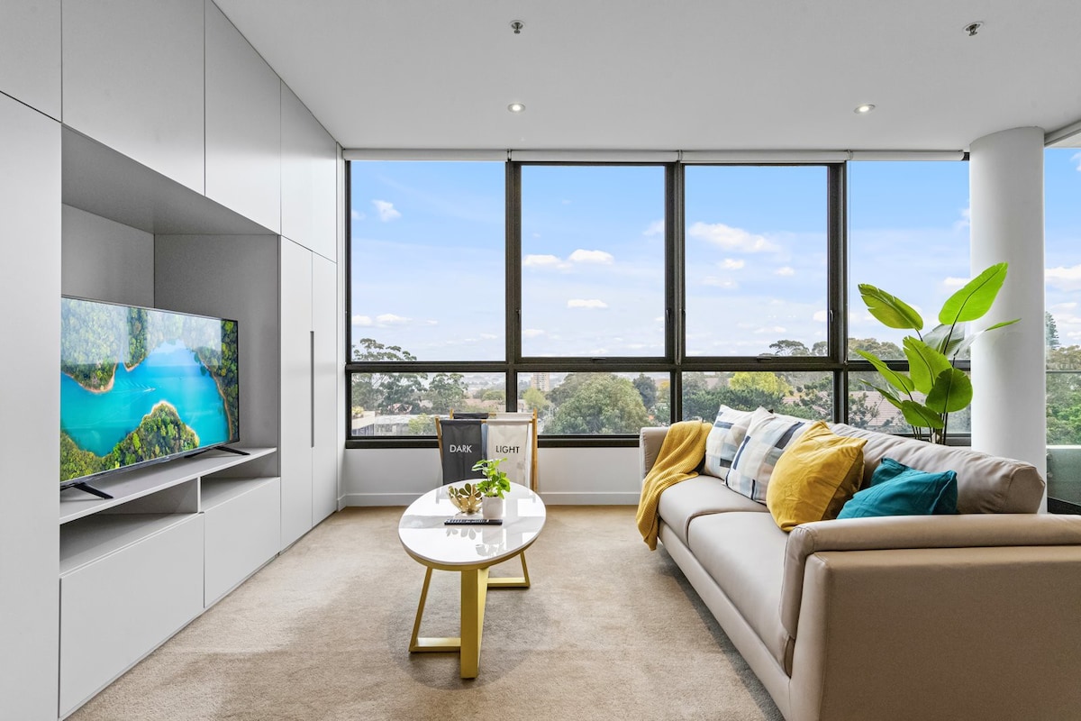 悉尼北部令人惊叹的海景双床公寓