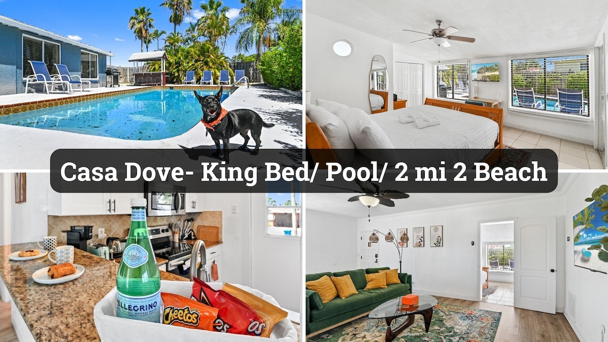 Casa Dove: Pool & King 2mi Beach