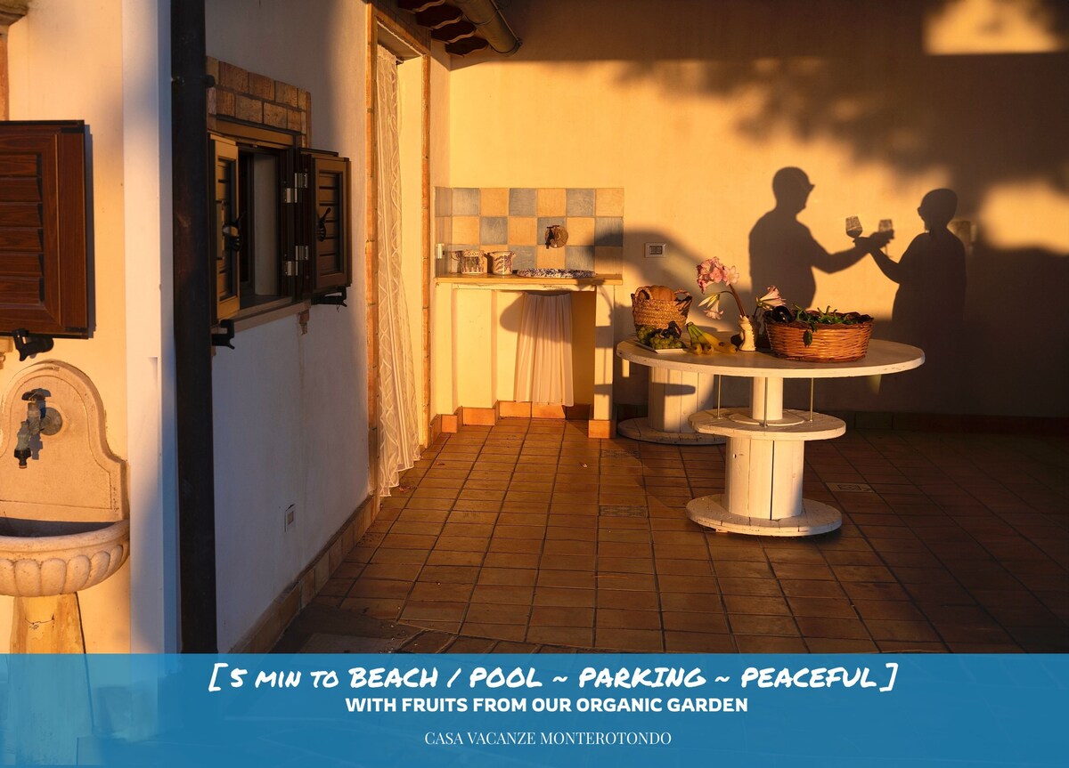 [Beach at 5 min + Pool] - Peace and Relaxation