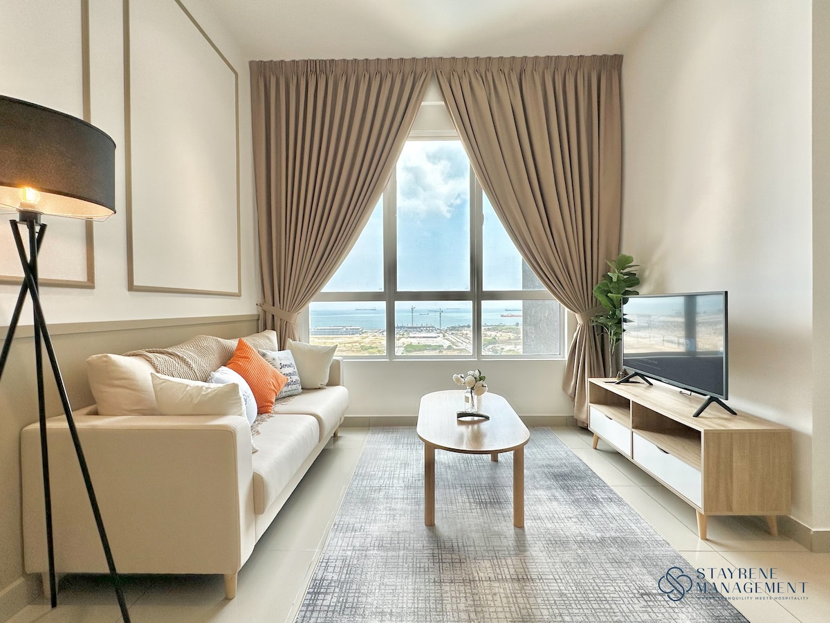 Amber Cove Sea View•Melaka•2 Bedroom/4 Pax