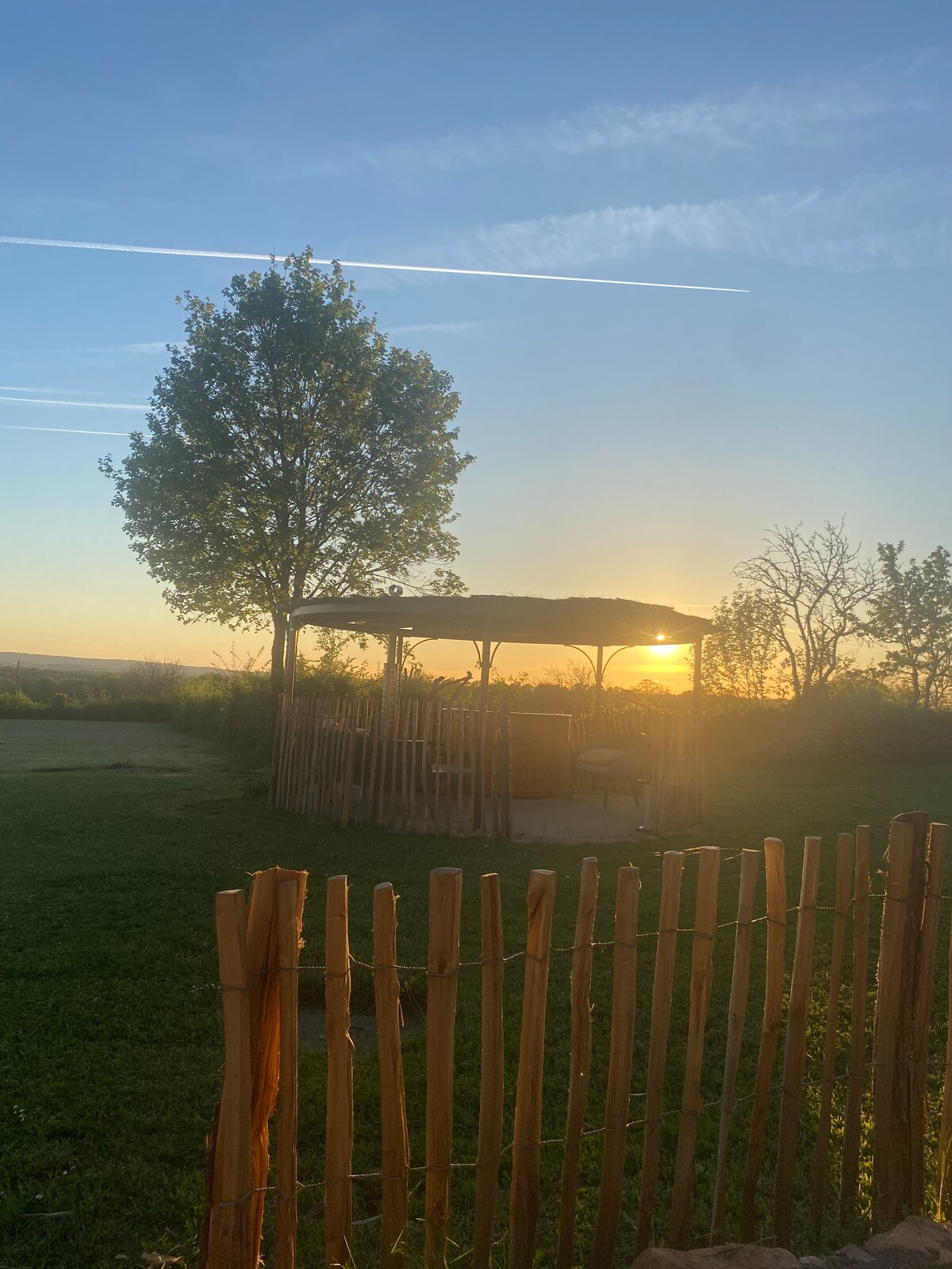 O’ soleil couchant  rocamadour avec bain nordique