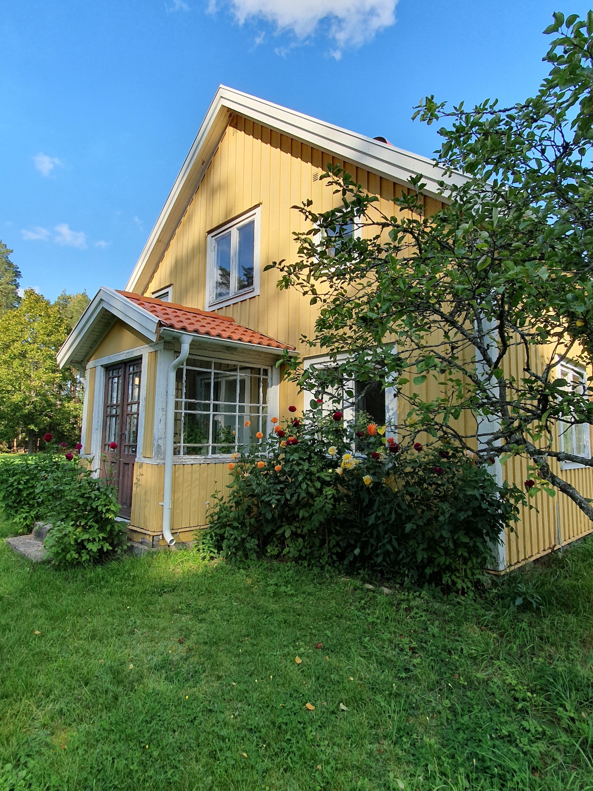 Charmigt, äldre hus nära natur och stad