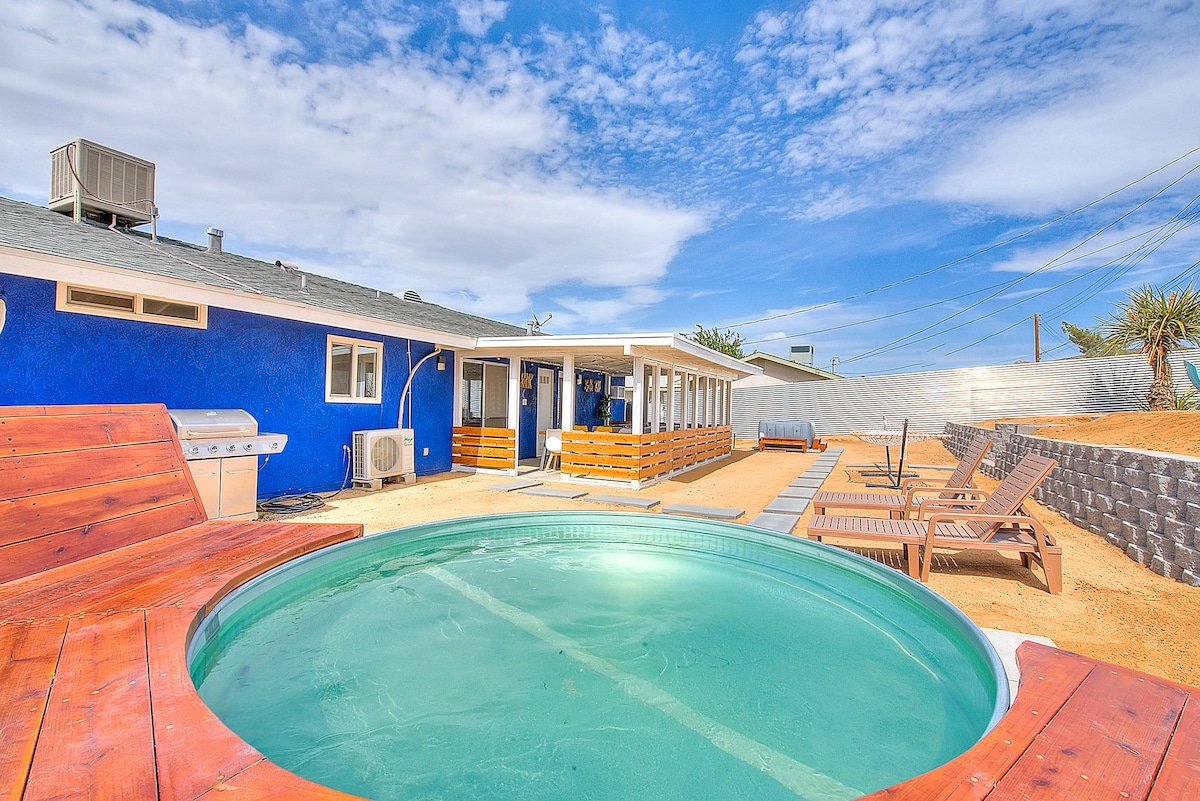 JT的休闲波西米亚度假屋，带泳池、热水浴缸和更多！