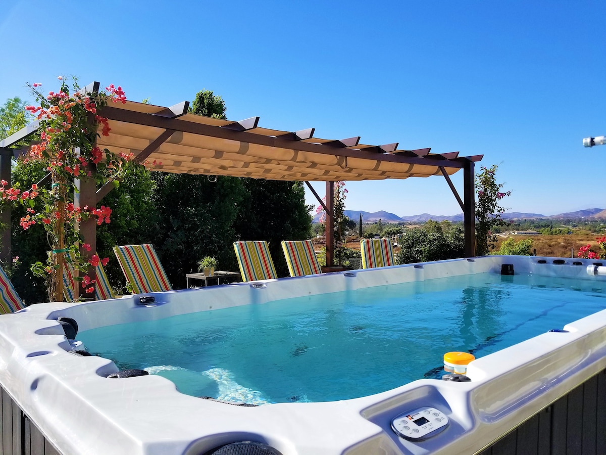 Rancho别墅-整套房源，带游泳水疗和热水浴缸！