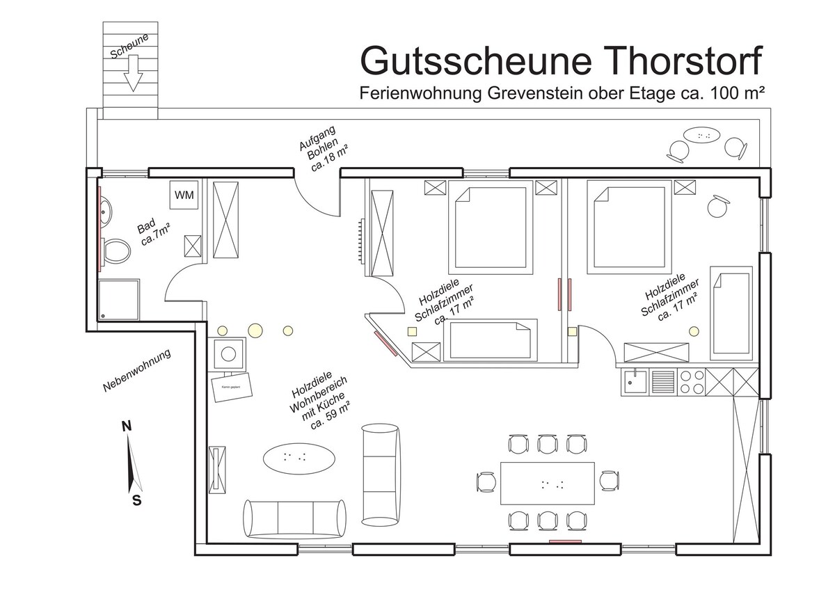 Ferienwohnung Grevenstein / Gutsscheune Thorstorf