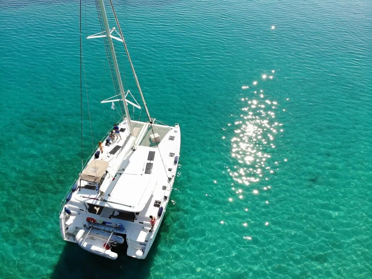 Catamaran in San Blás Islands, private boat