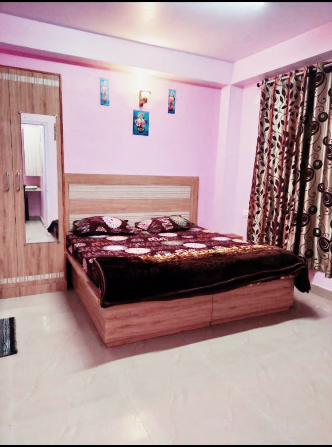 Two bed room with balcony, private washroom
