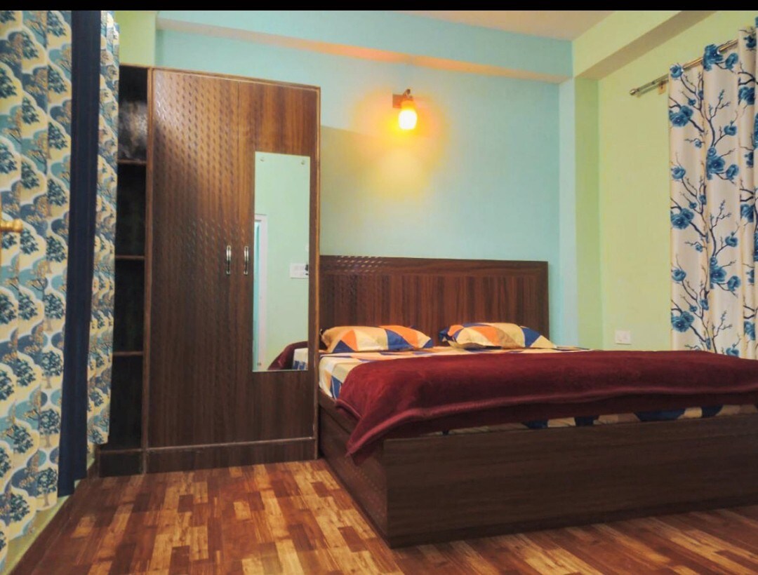 Two bed room with balcony, private washroom