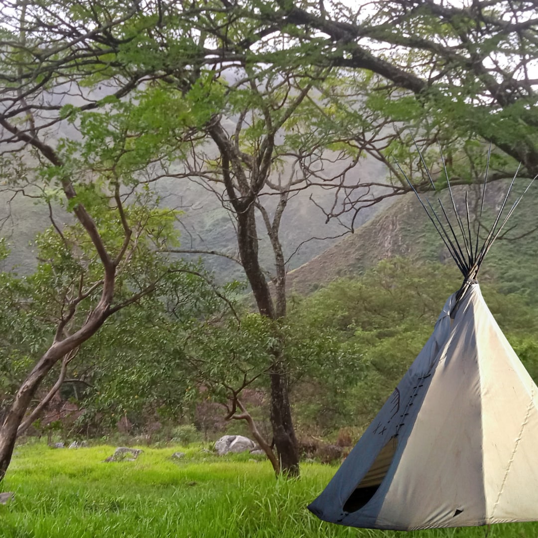 Teepee in a sacred land in the middle of nowhere