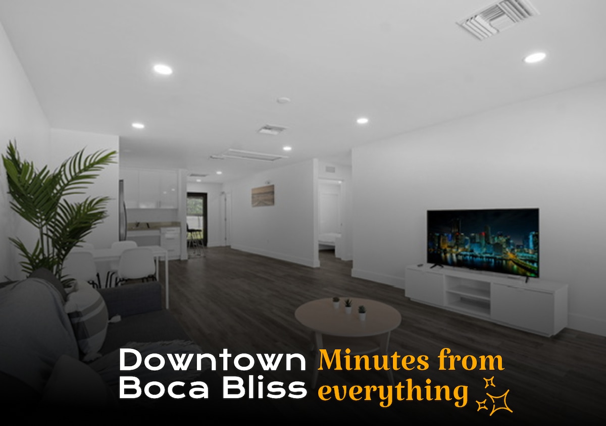 Urban Comfort in Downtown Boca| Free Parking