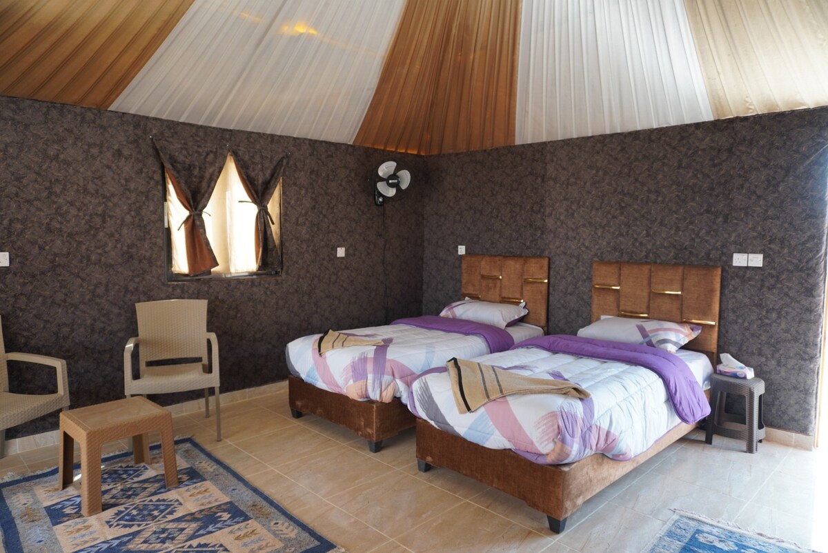 Wadi Rum Tent l 2 Twin Beds l Breakfast included