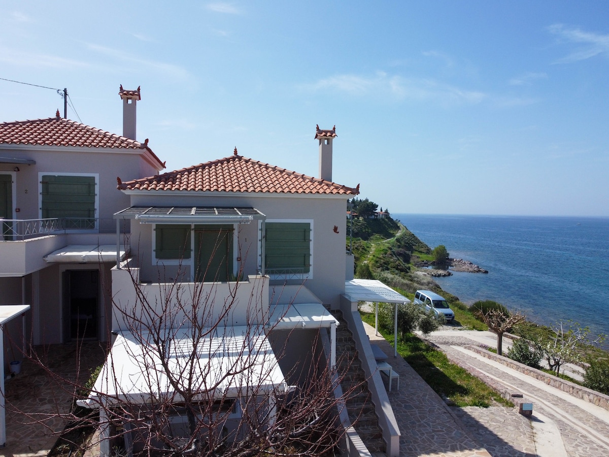 Lesvos Sea view apartment  with shared pool