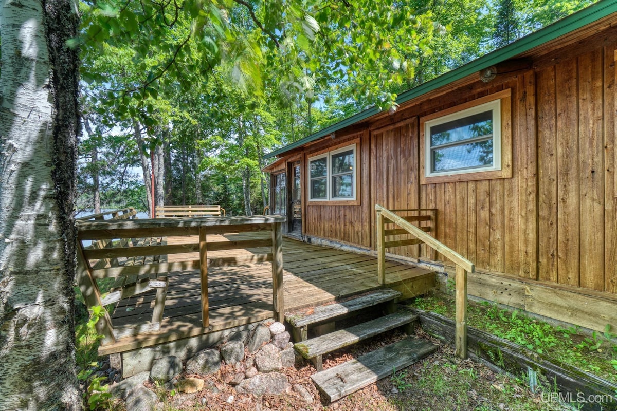 Quiet cabin with screened porch.