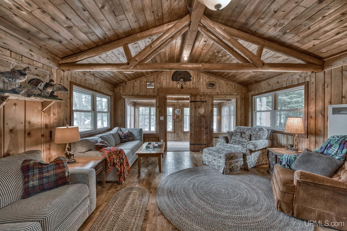 Quiet cabin with screened porch.