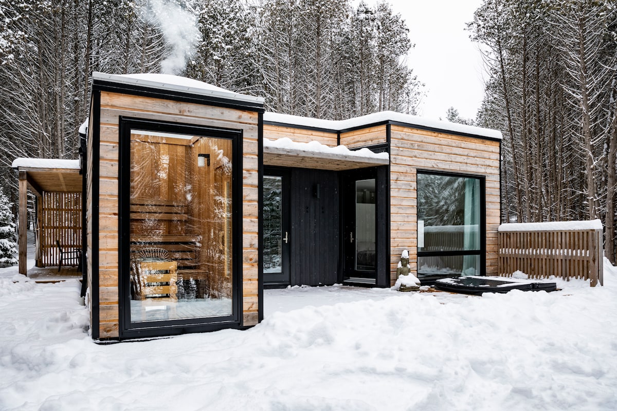 Chalet thermal privé luxueux — hammam, sauna, spa