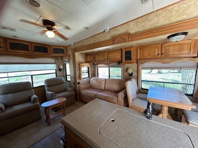 Fifth wheel with river access