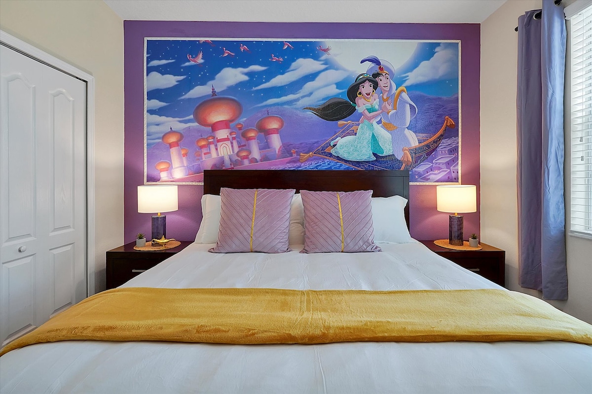 6卧室优雅的迪士尼度假胜地，带游泳池和游戏