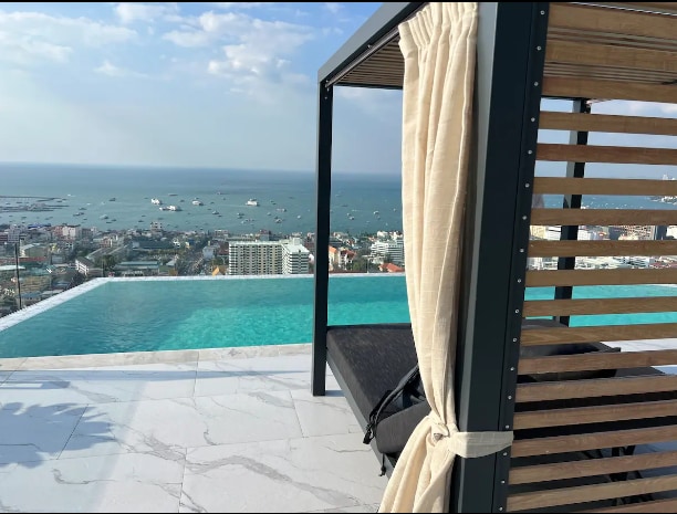 006热带风情千禧高层公寓/顶楼无边泳池可以俯瞰整个芭提雅美景