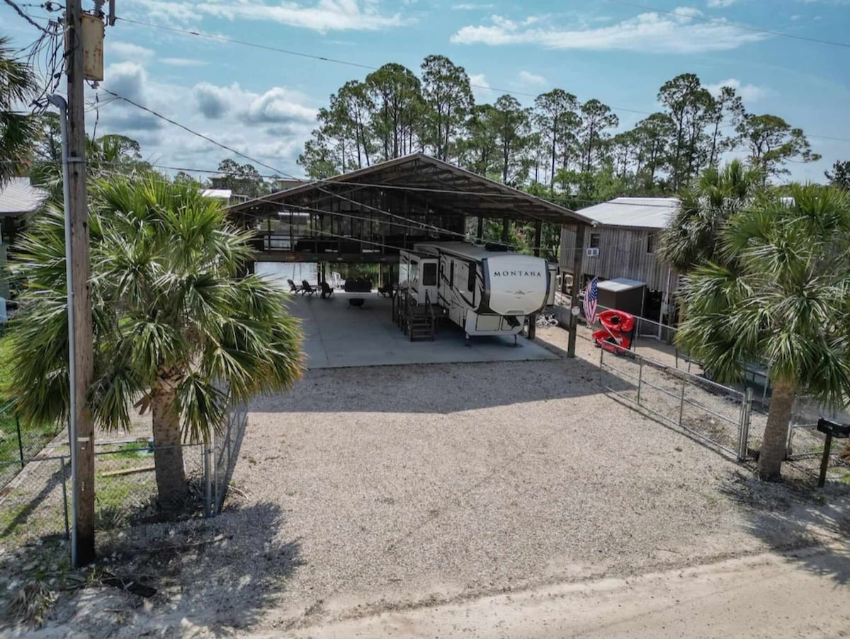 Water-front Cedar Island luxury Camping.