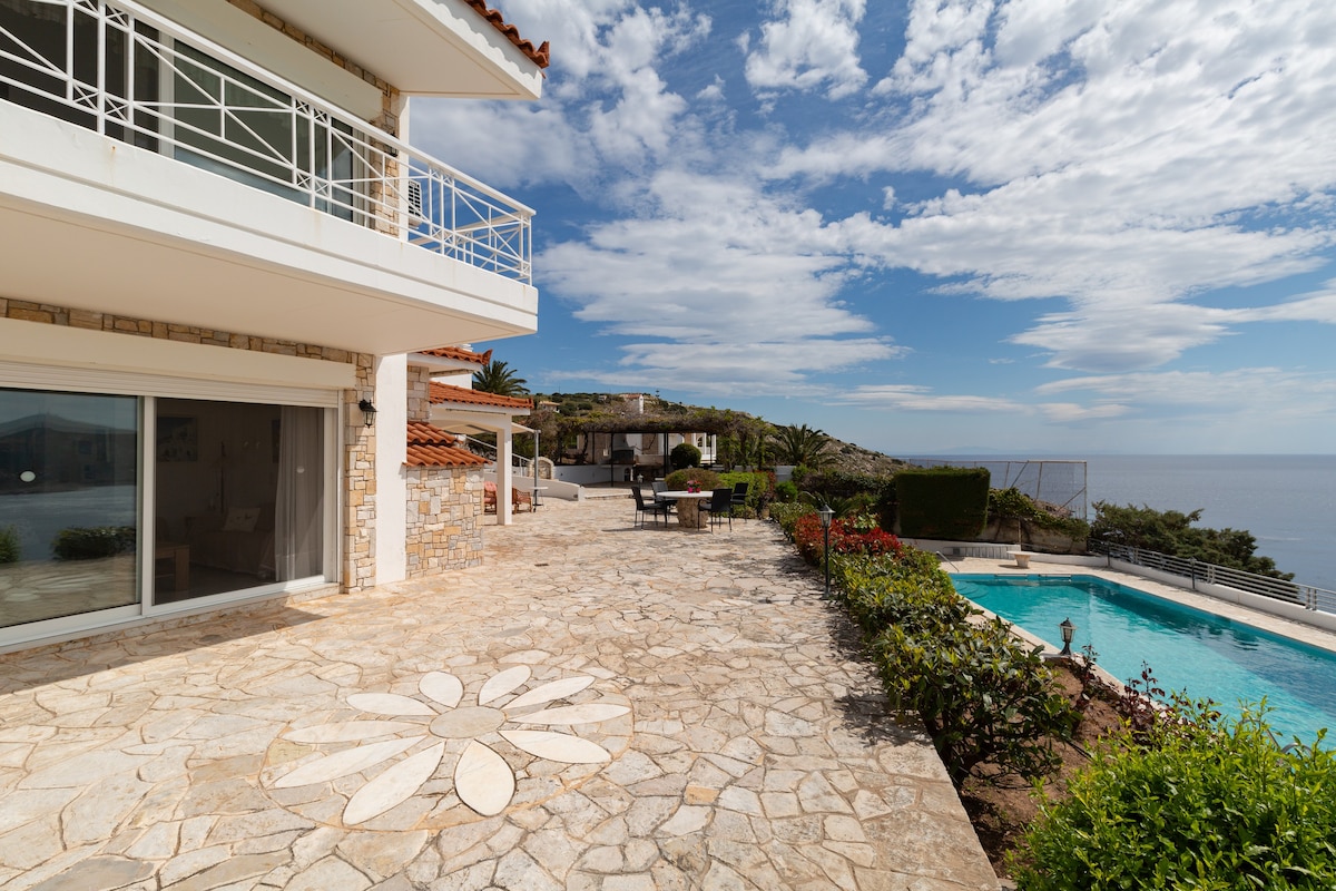 Villa Asossa with Private pool & Sea view