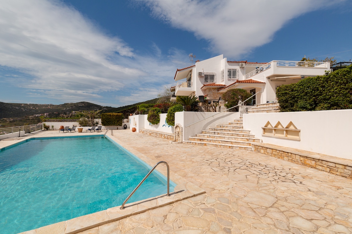 Villa Asossa with Private pool & Sea view