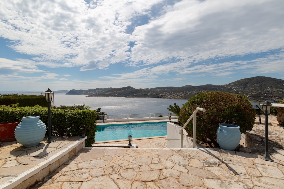 Villa Asossa with Private pool & Sea view