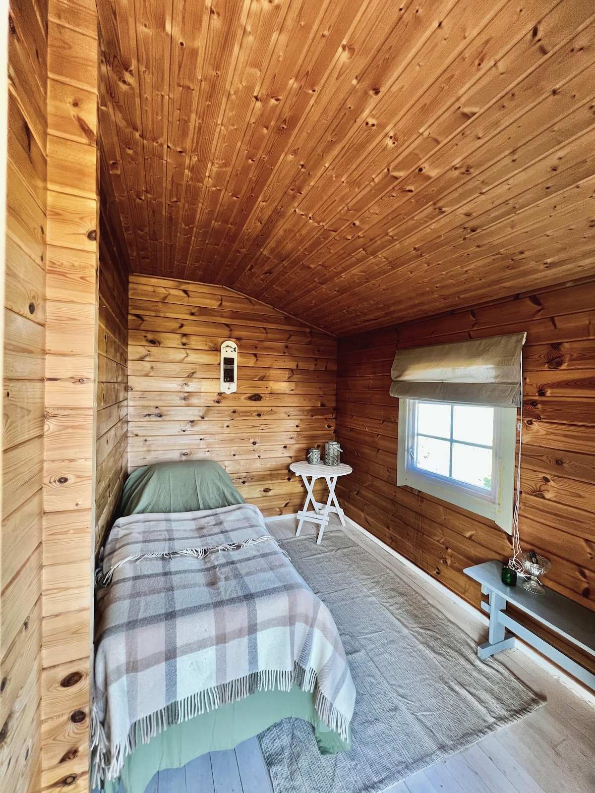 Cozy cabins on a private island