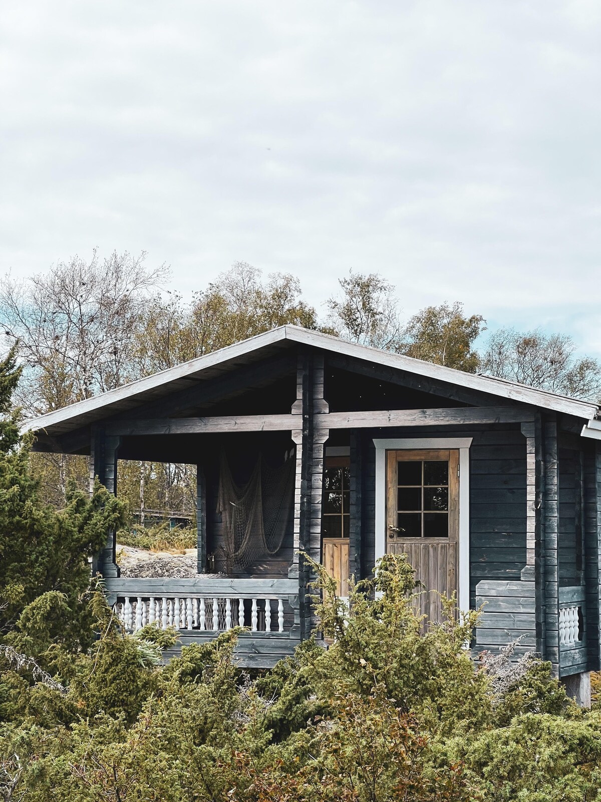 Cozy cabins on a private island